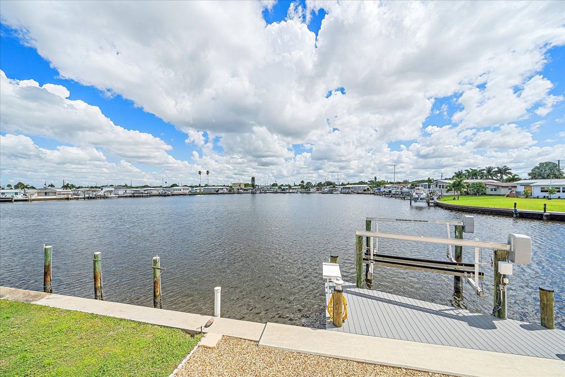 Dock and open water behind 211 Bimini Drive